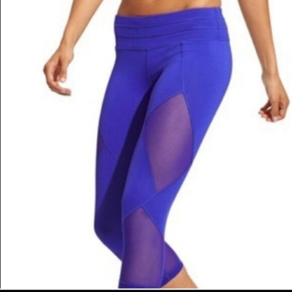 Athleta Mesh Solar Leggings tall size small gym workout - Picture 2 of 14